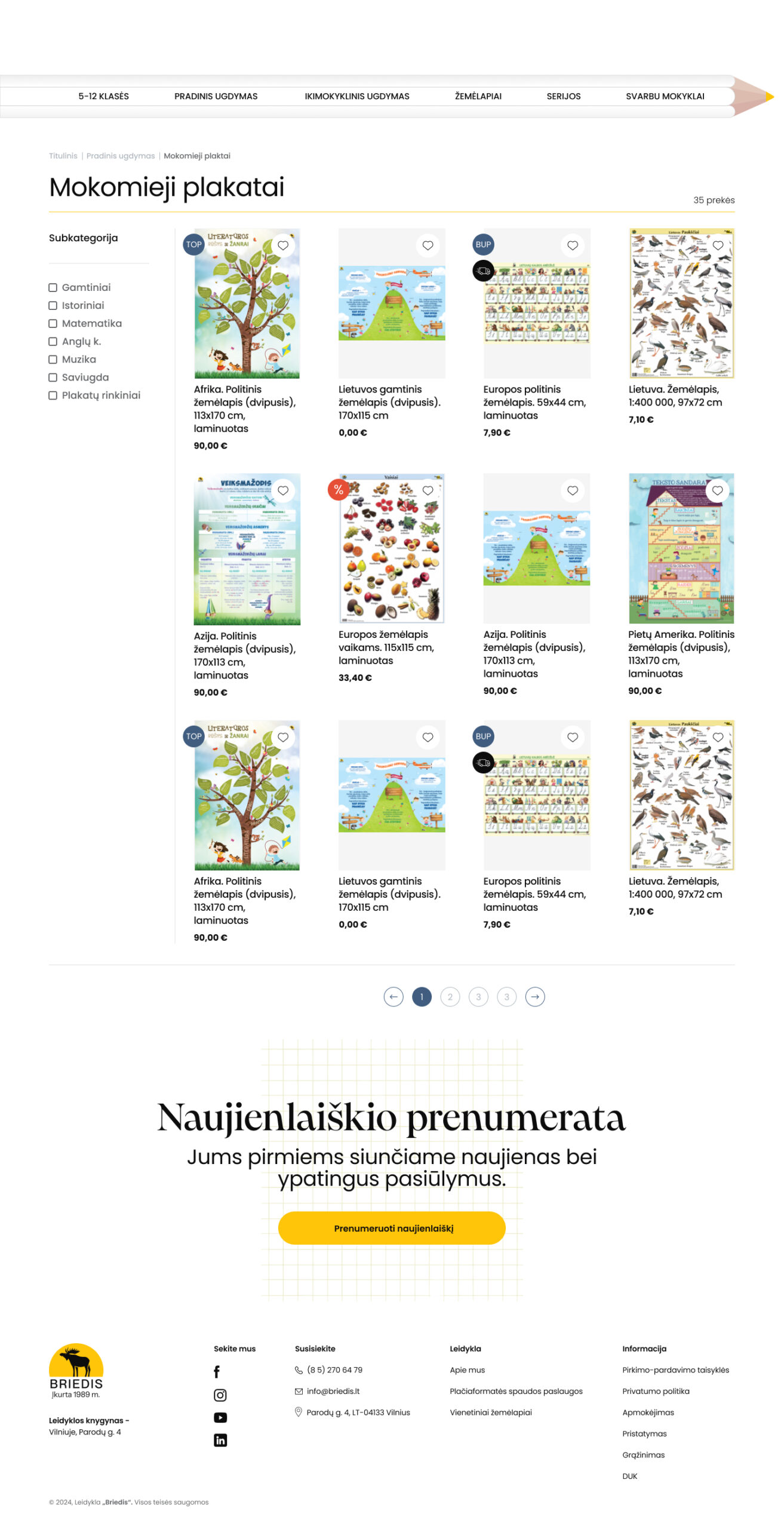El. prekybos sprendimai, sistemų integracijos Jūsų verslui 01 briedis mokyklai filtrai