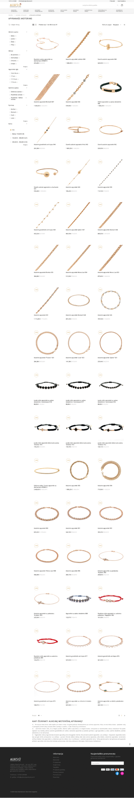 apyrankės moterims auksoisparduotuve lt 10 18 2025 04 04 pm