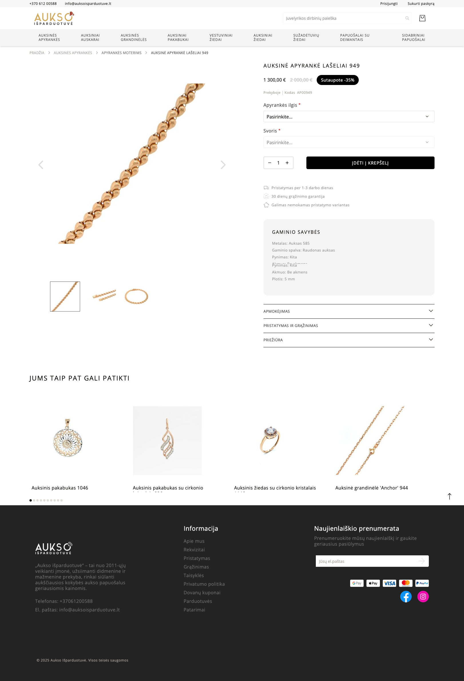 auksinė apyrankė lašeliai 949 auksoisparduotuve lt 10 18 2025 04 05 pm