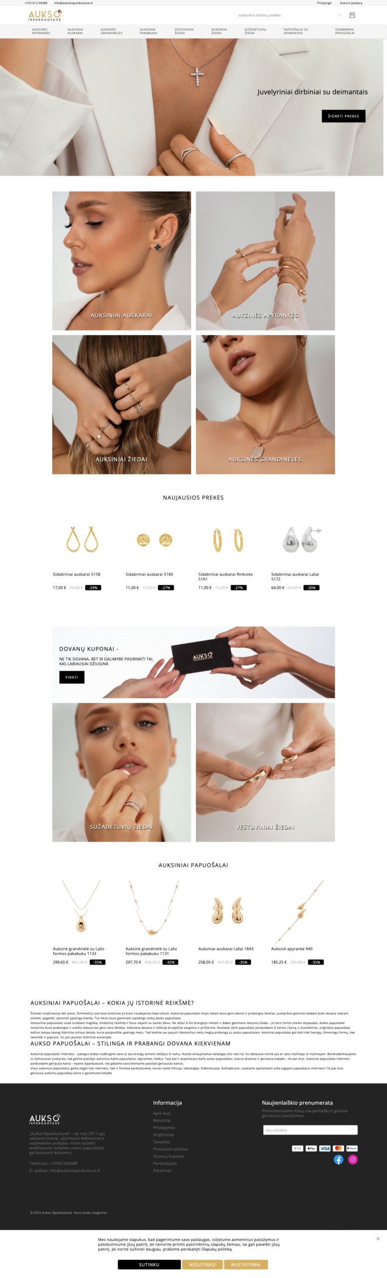 auksiniai papuošalai auksoisparduotuve lt 10 18 2025 04 04 pm